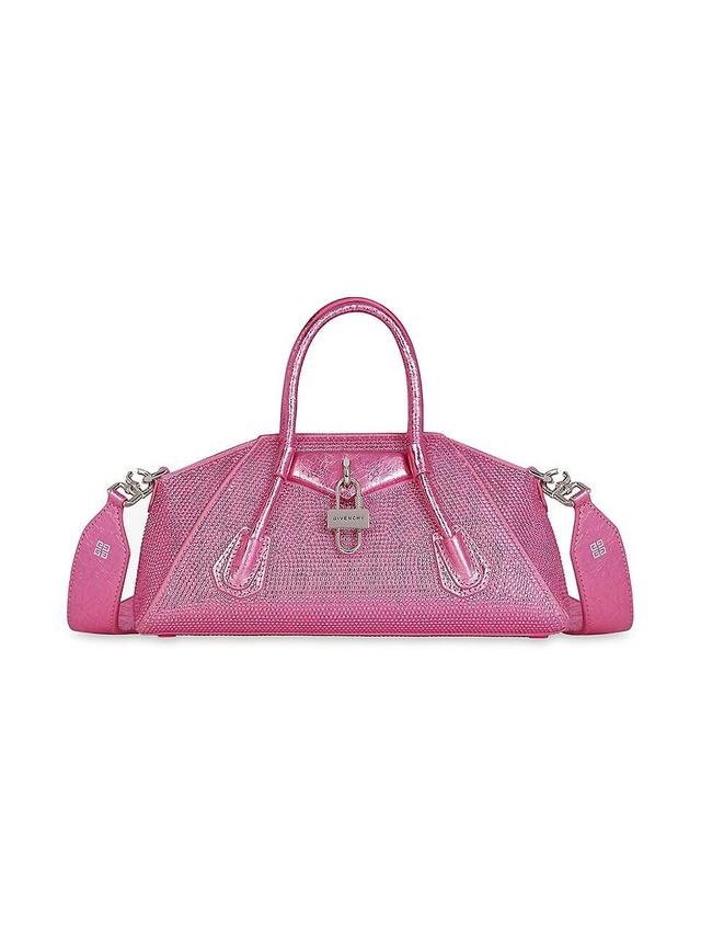 Womens Mini Antigona Stretch Bag in Satin and Strass Product Image