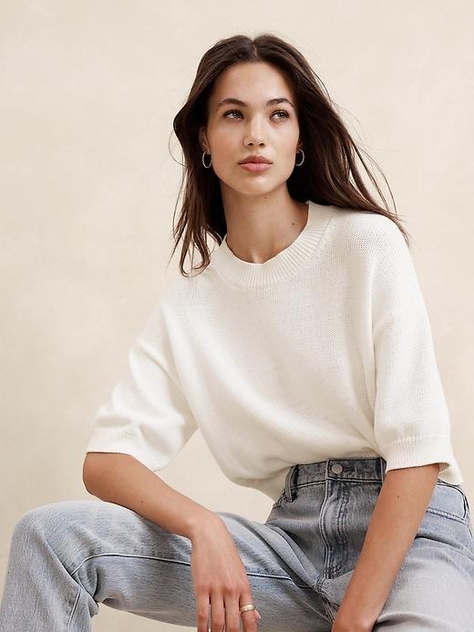 Chunky Pullover Cropped Sweater Product Image