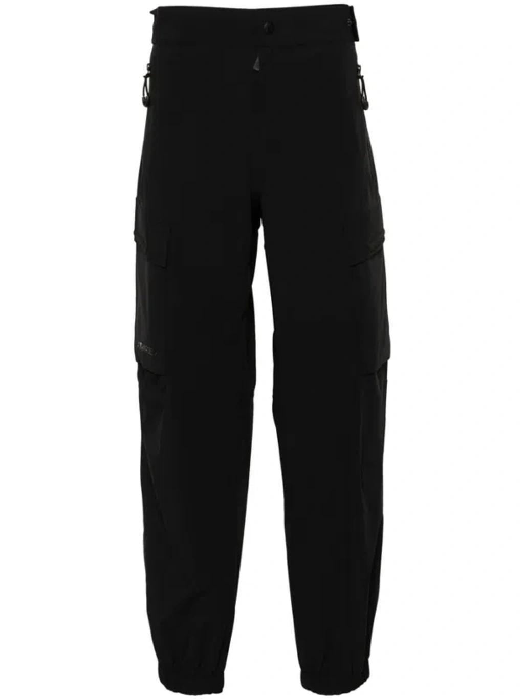 MONCLER Logo-lettering Performance Trousers In Black Product Image