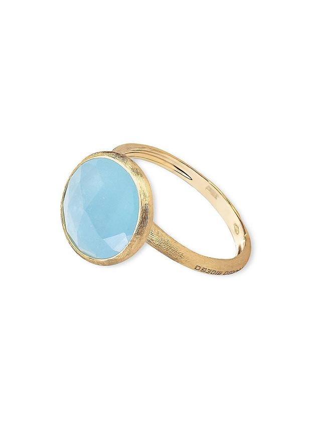 Womens Jaipur Color 18K Yellow Gold & Aquamarine Cocktail Ring Product Image