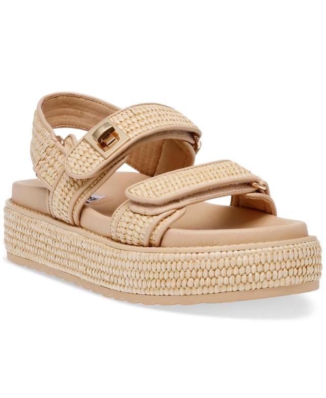 Steve Madden Bigmona Raffia Slingback Platform Sandal Product Image