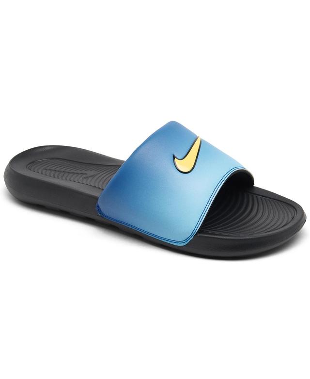 Nike Mens Victori One Fade Print Slide Sandals from Finish Line - Hyper Blue Product Image