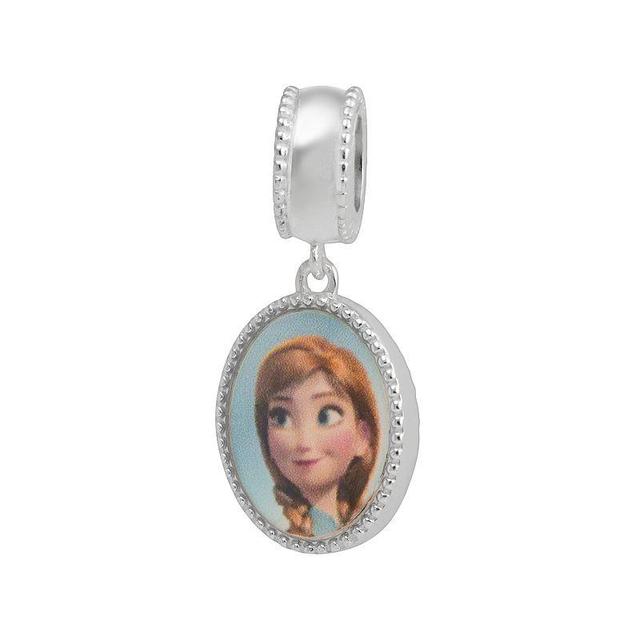 Disneys Frozen Sterling Silver Anna & Elsa Reversible Charm, Womens, Grey Product Image