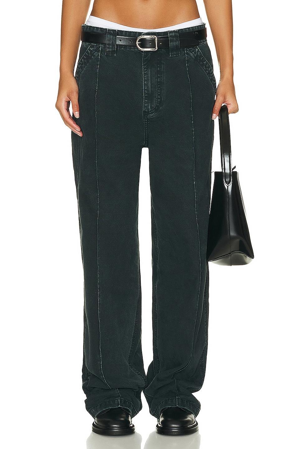 Helsa Workwear Oversized Pant Beige. (also in S, XL, XS). Product Image