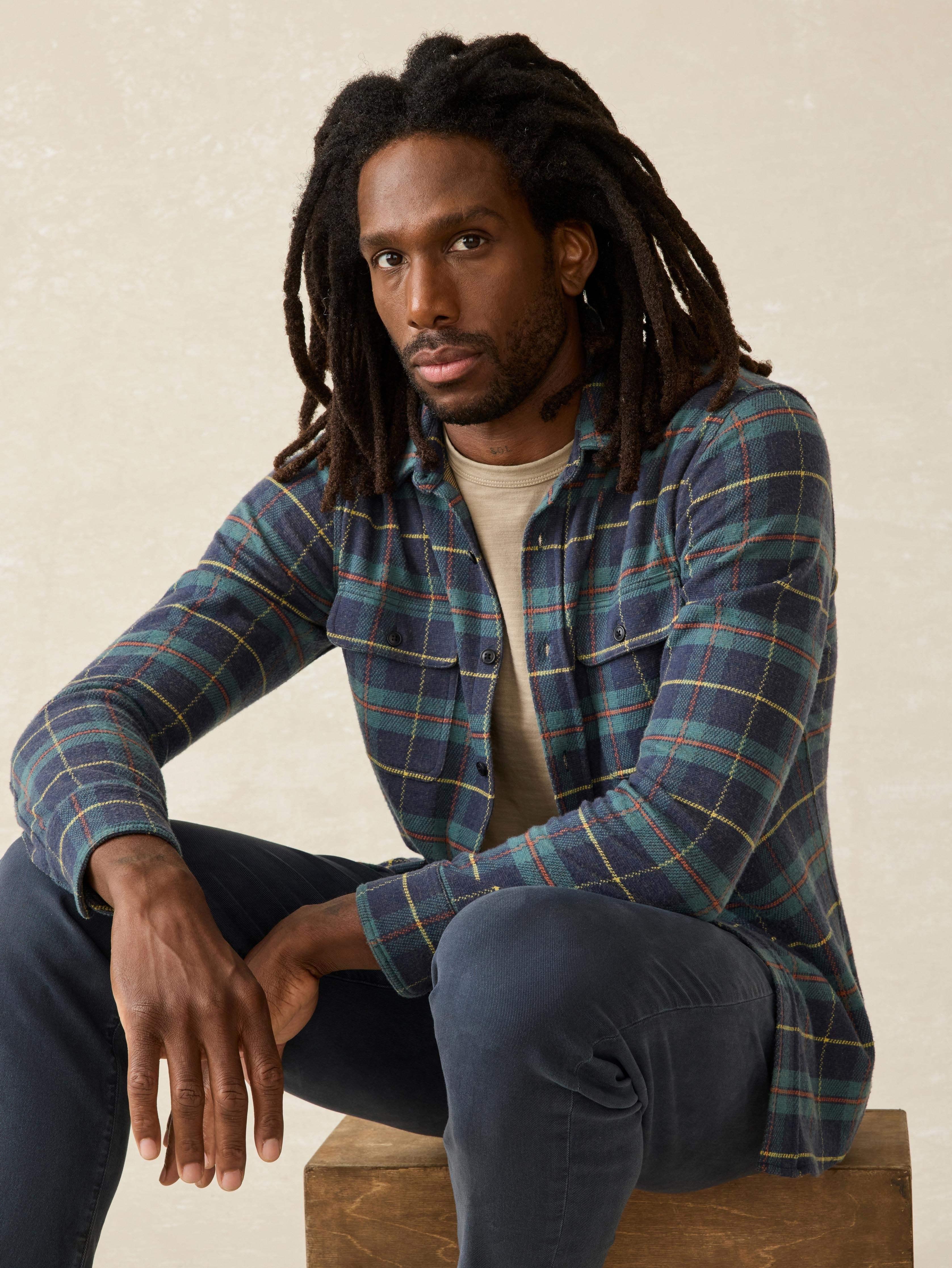 Legend™ Sweater Shirt - Mossy Elm Plaid Product Image