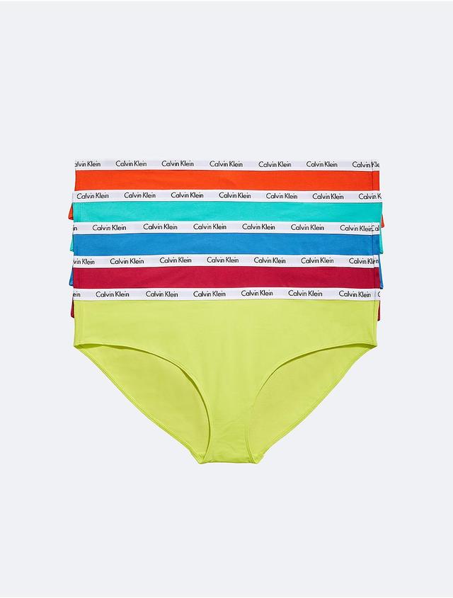 Calvin Klein Underwear Plus Size Carousel Bikini 5-Pack (FF) (Cherry Tomato/Persian Red/Lemon Lime/Aqua Green/Blue Ambience) Women's Underwear Product Image