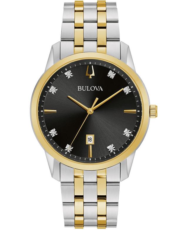 Bulova Mens Diamond Accent Two-Tone Stainless Steel Watch - 98D165 Two Tone Product Image