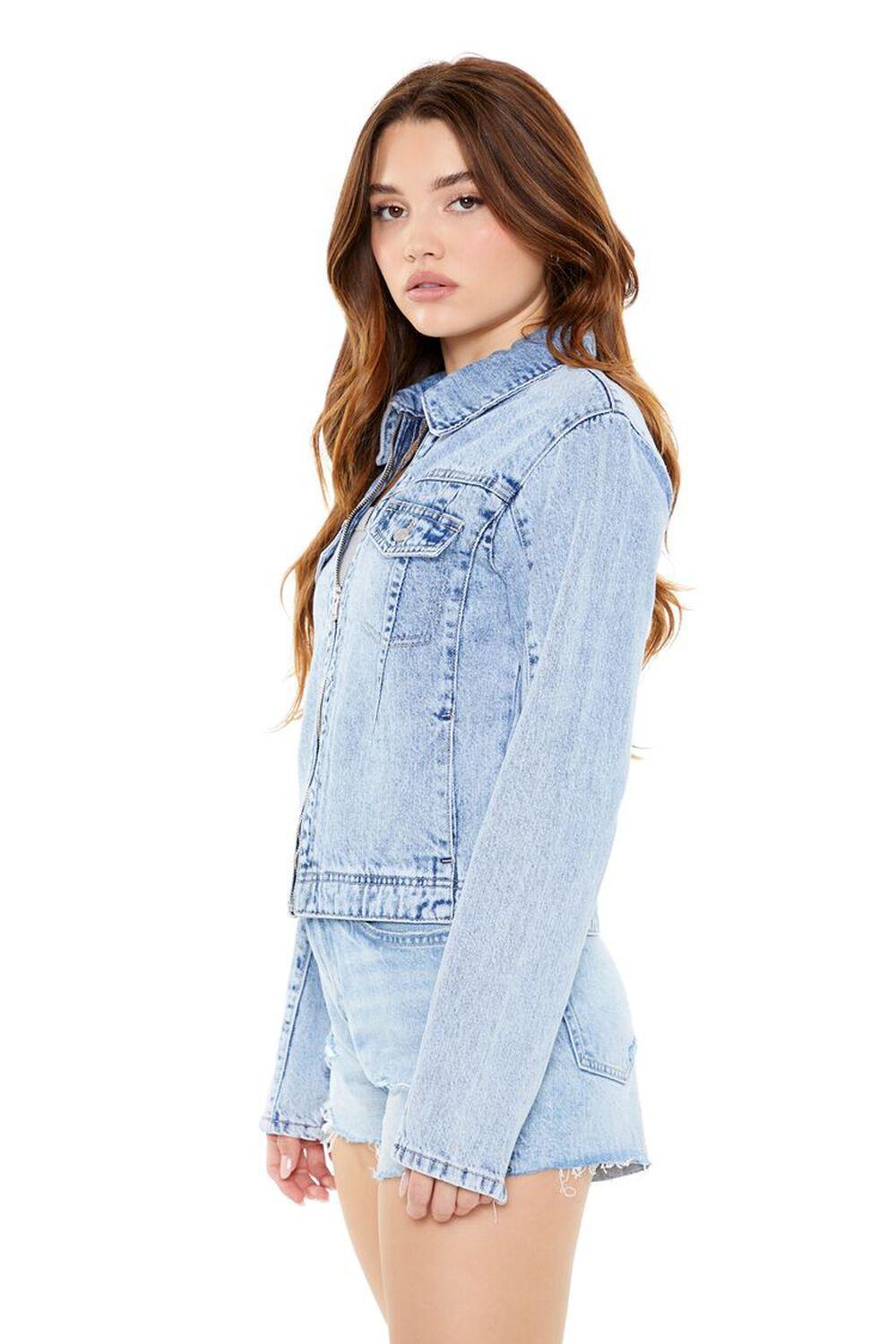 Zip-Up Denim Trucker Jacket | Forever 21 Product Image