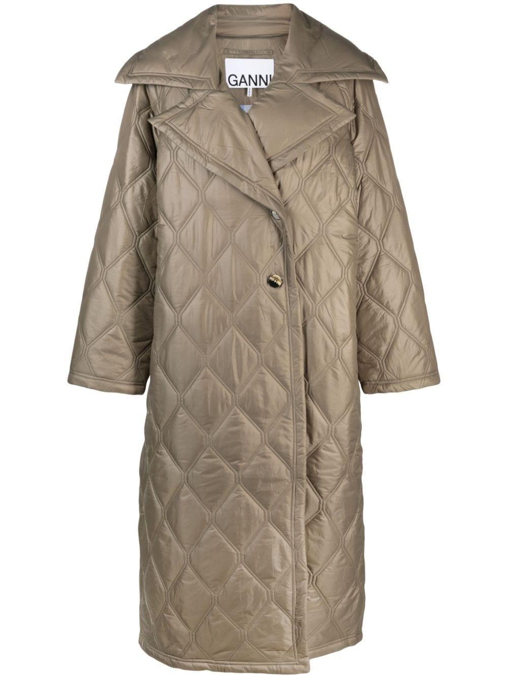 quilted recycled-shell coat Product Image