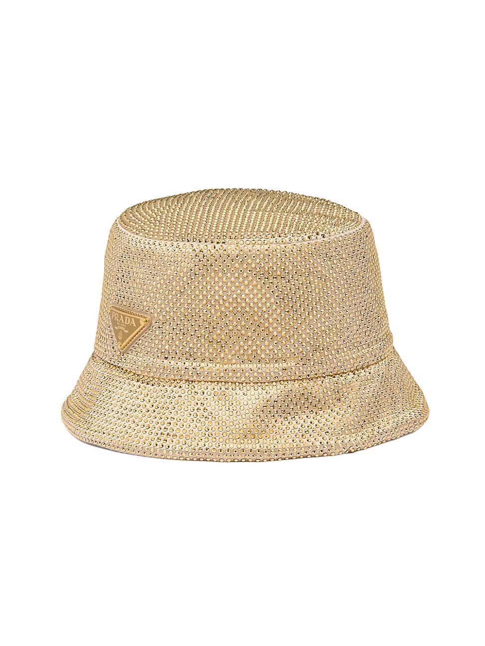 Womens Satin Bucket Hat with Crystals Product Image