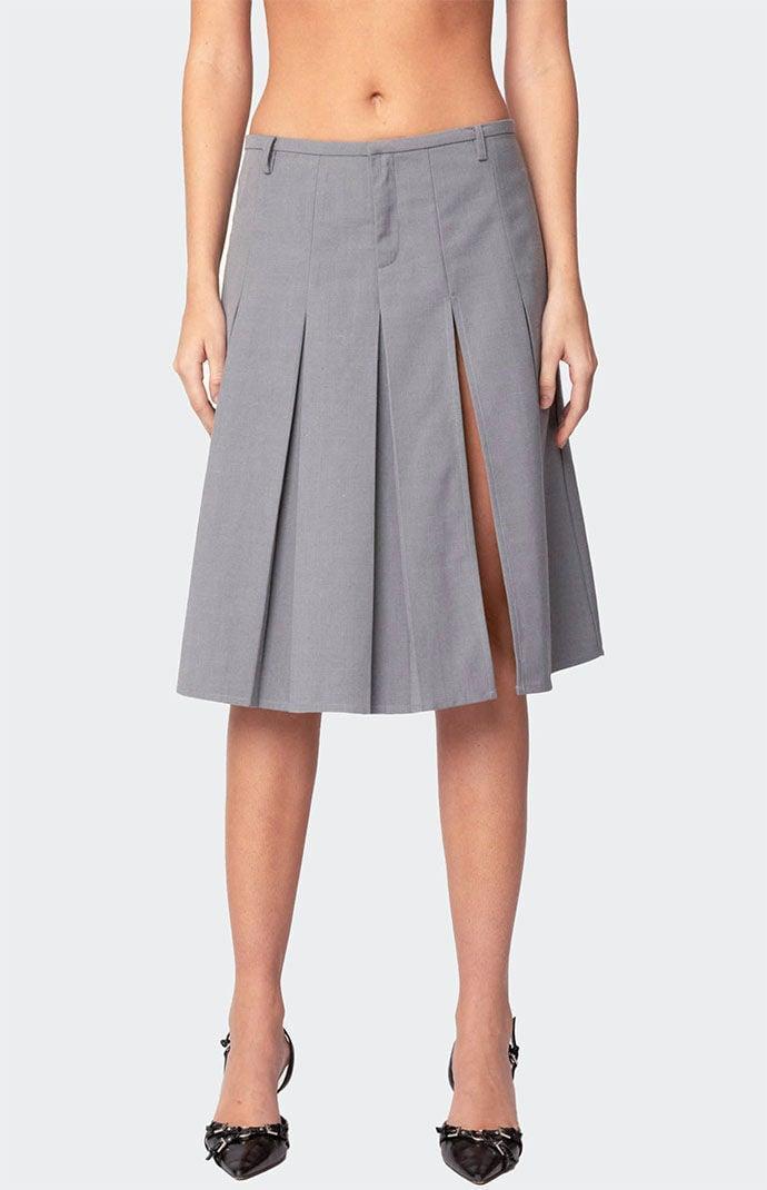 Edikted Women's Ethel Side Slit Pleated Mini Skirt Product Image