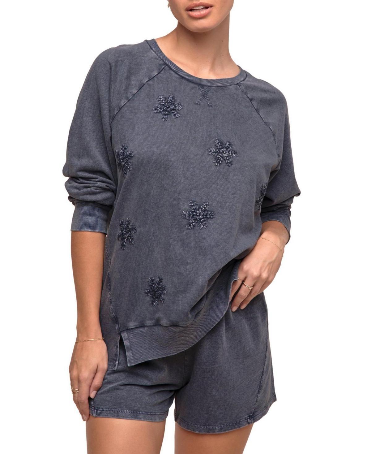 Adore Me Women's Alyssa PJ Sleepwear L / India Ink Gray. Product Image