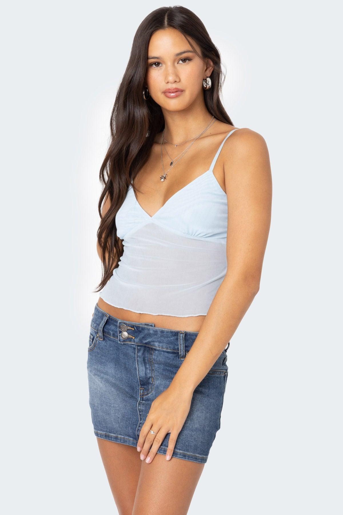 Serafina Sheer Mesh Tank Top Product Image