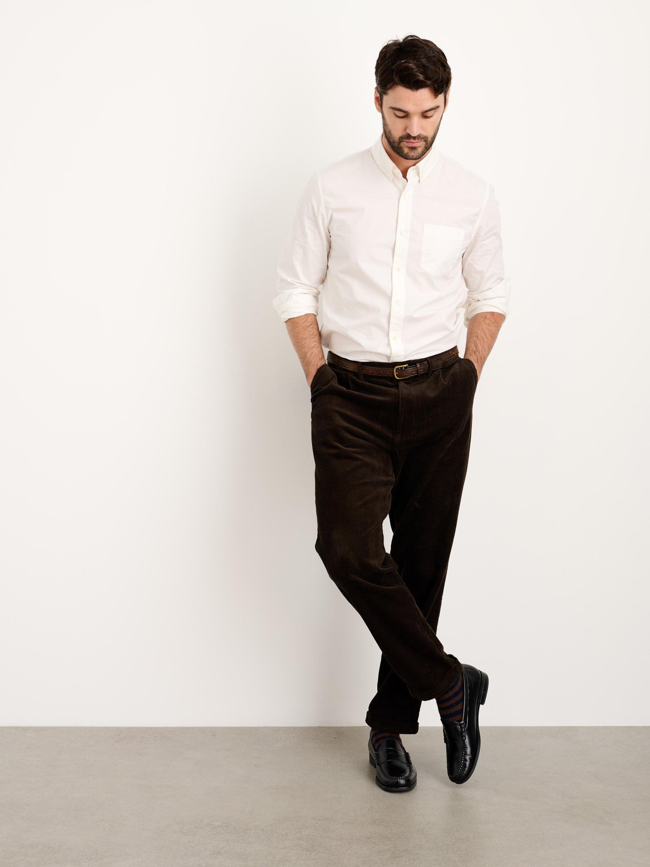 Standard Pleated Pant in Corduroy (Long Inseam) Male Product Image