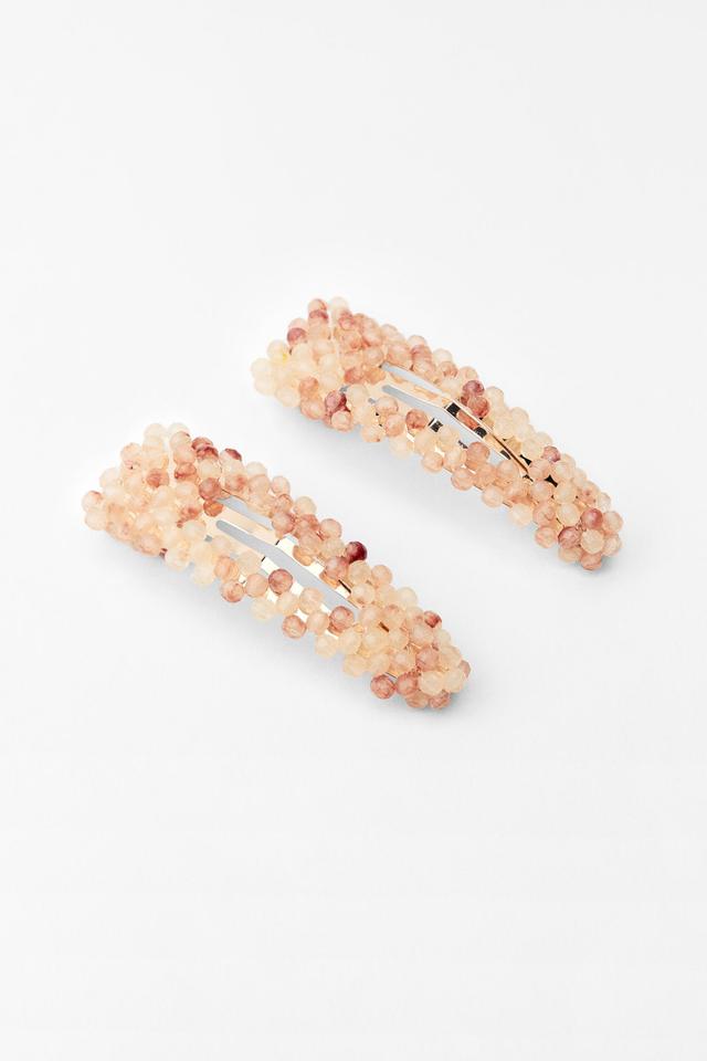 TWO PACK OF BEADED HAIR CLIPS Product Image