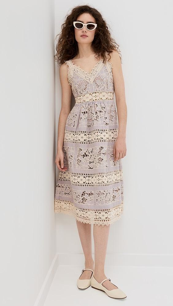 Sea Joah Embroidery Sleeveless Midi Dress | Shopbop Product Image