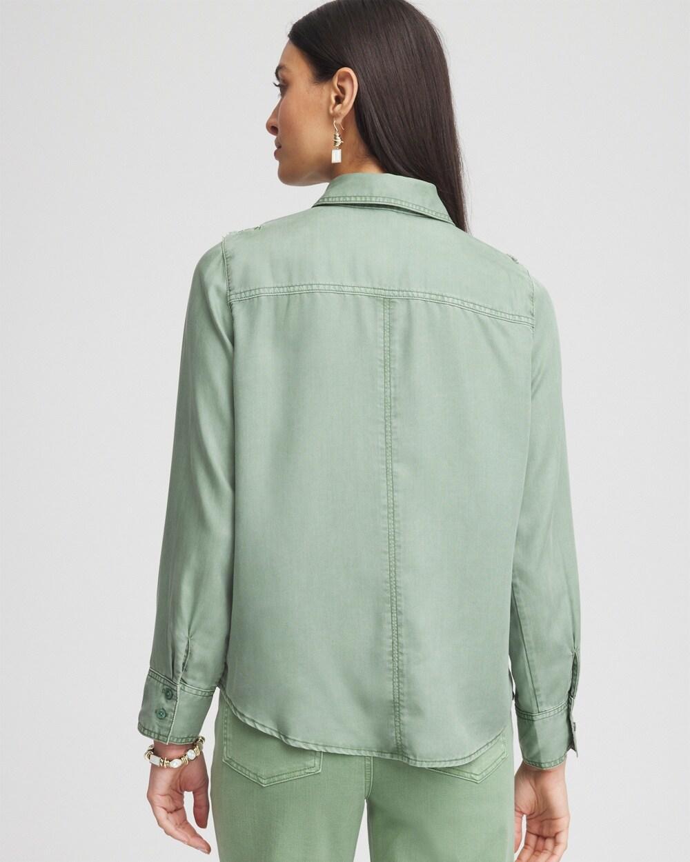 Embellished Lyocell Tencel™ Collared Shirt Product Image