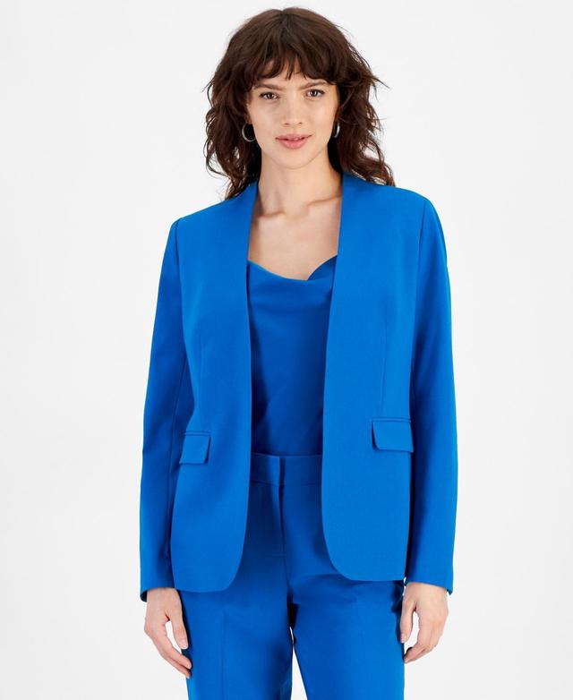 Bar Iii Womens Bistretch Open-Front Long-Sleeve Blazer, Created for Macys Product Image