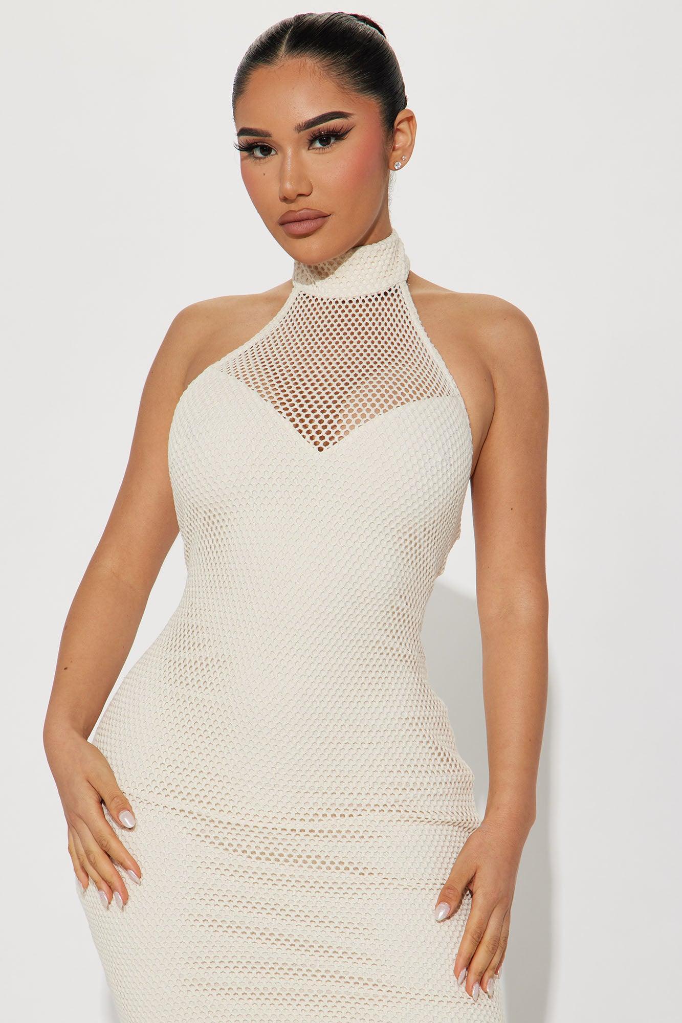 Elektra Crochet Maxi Dress - Cream Product Image