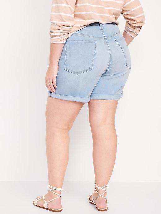 High-Waisted Wow Jean Shorts -- 5-inch inseam Product Image