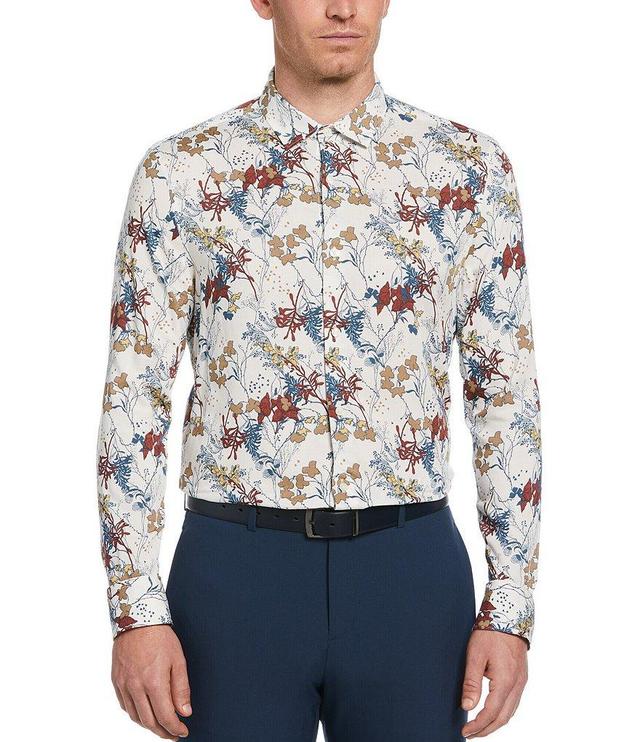 Perry Ellis Botanical Print Long Sleeve Woven Shirt Product Image