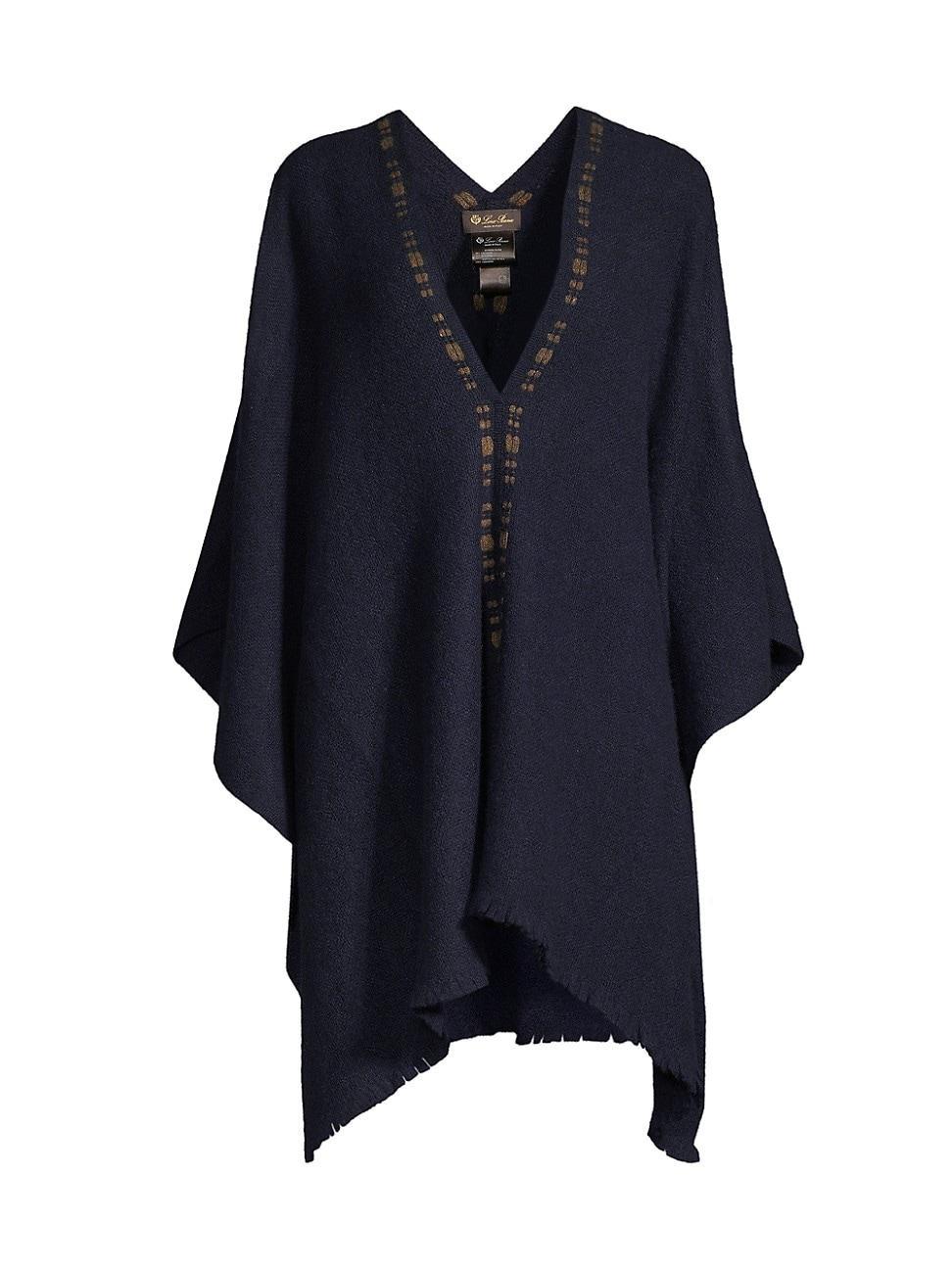 Womens Cashmere-Blend Poncho product image