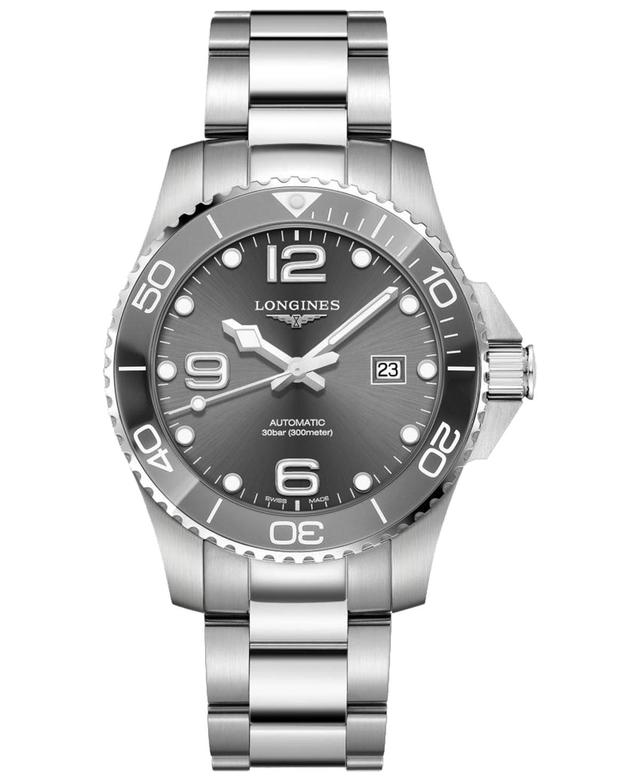 Longines Mens Swiss Automatic HydroConquest Stainless Steel and Ceramic Bracelet Watch 43mm Product Image