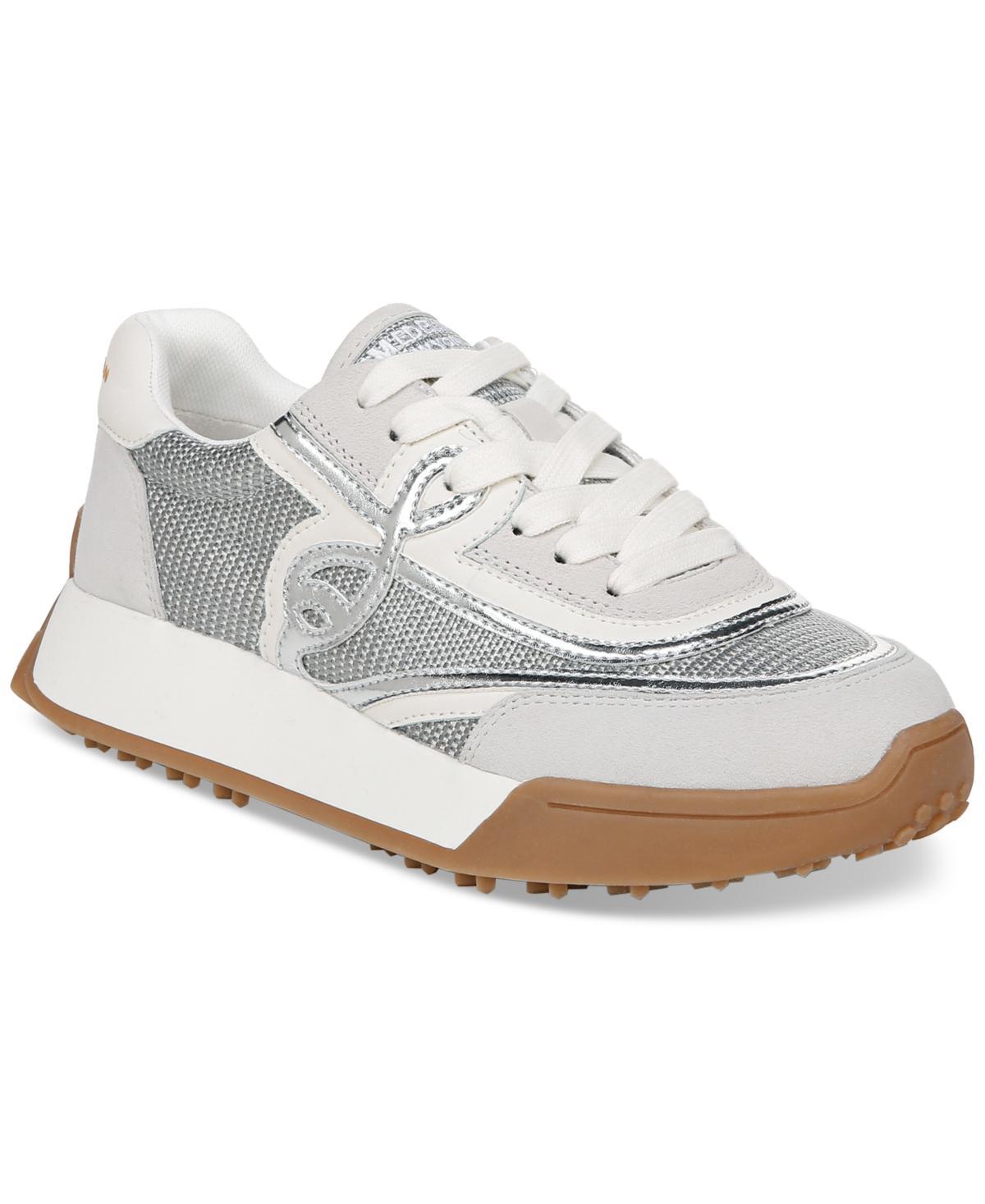 Sam Edelman Womens Luna Lace-Up Sneakers - Silver Product Image