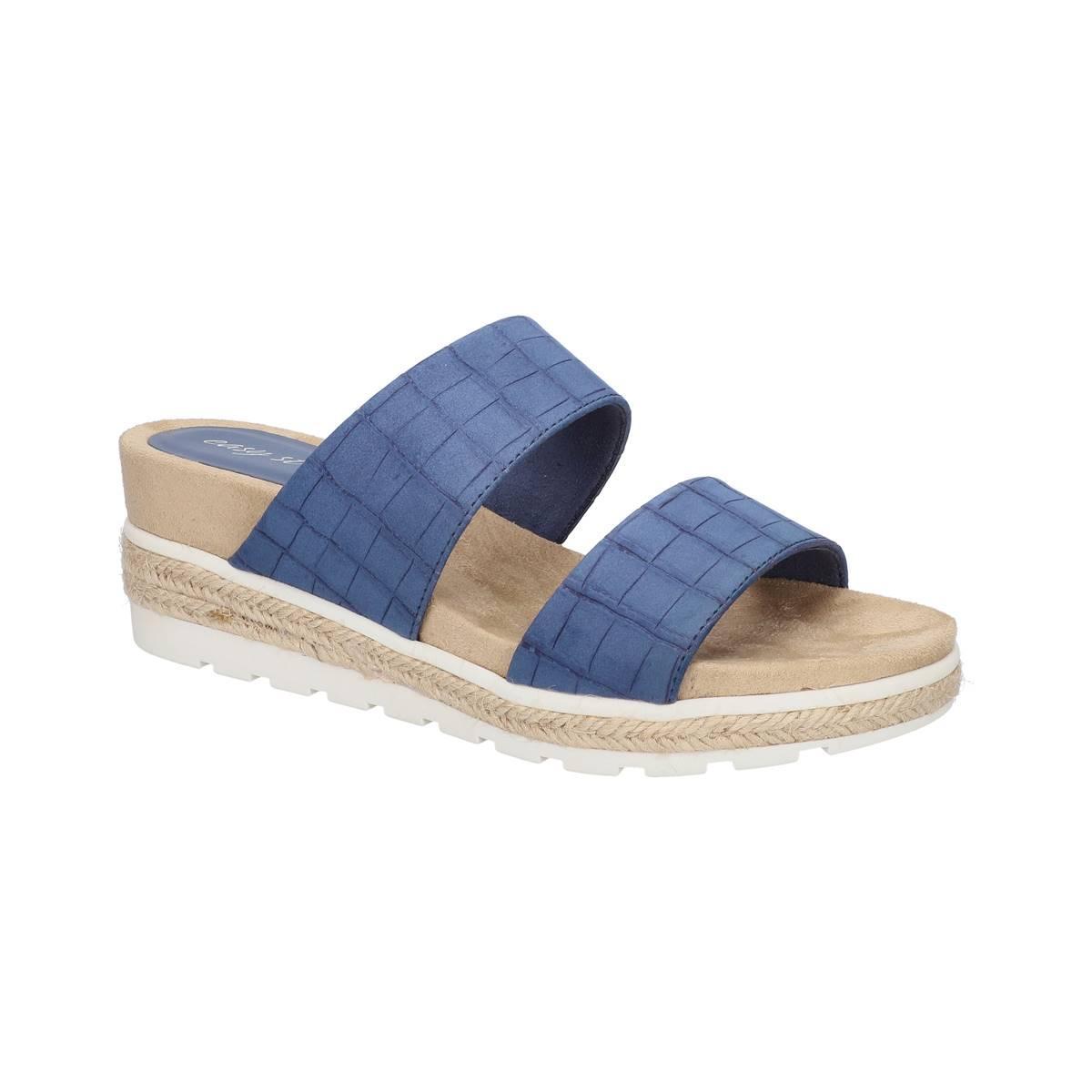 Easy Street Maryann Womens Wedge Sandals Blue Product Image