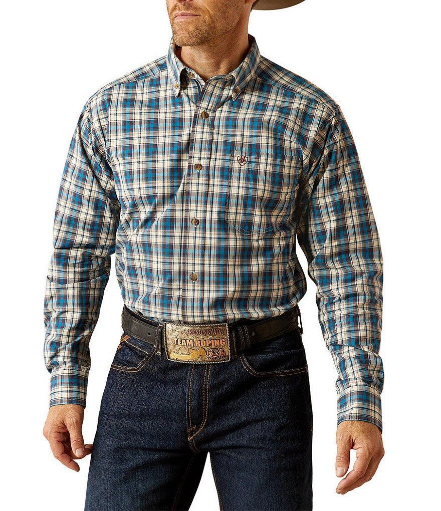 Classic Fit Parrin Long Sleeve Pro Series Plaid Woven Shirt Product Image