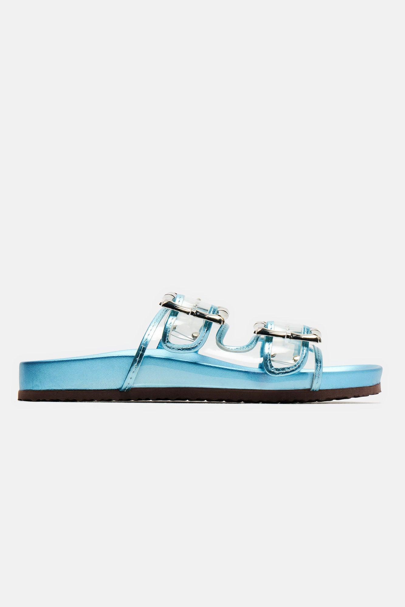 Lina Casual Slides - Blue Product Image