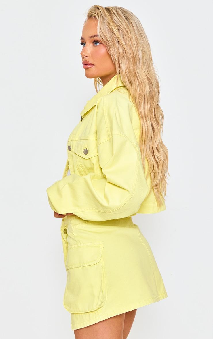 Lemon Cropped Denim Jacket Product Image