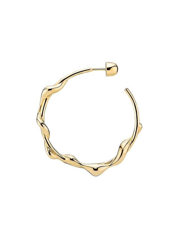 Womens Nuri 22K-Gold-Plated Hoop Earring Product Image