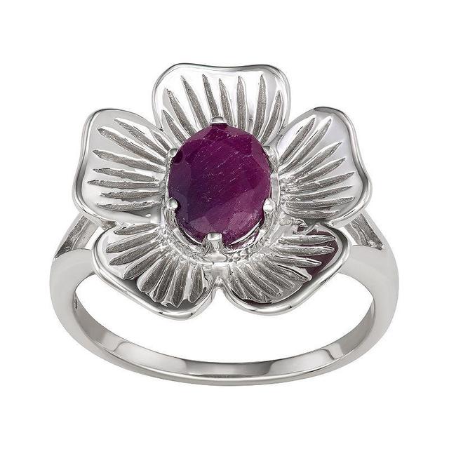 Jewelexcess Sterling Silver Ruby Ring, Womens Product Image