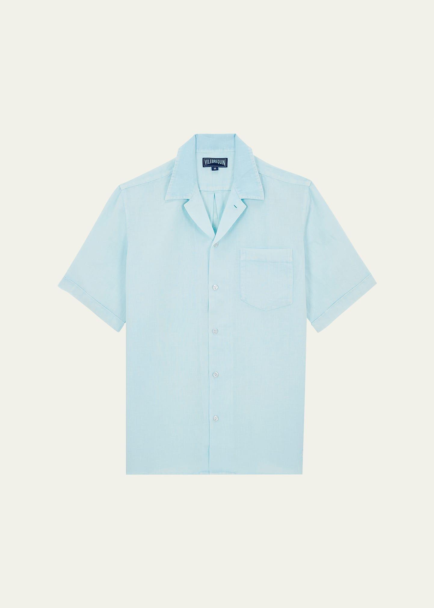 Mens Linen Pocket Camp Shirt Product Image