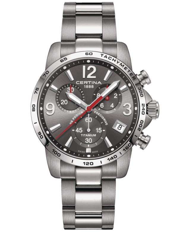 Certina Mens Swiss Chronograph Ds Podium Titanium Bracelet Watch 41mm Product Image