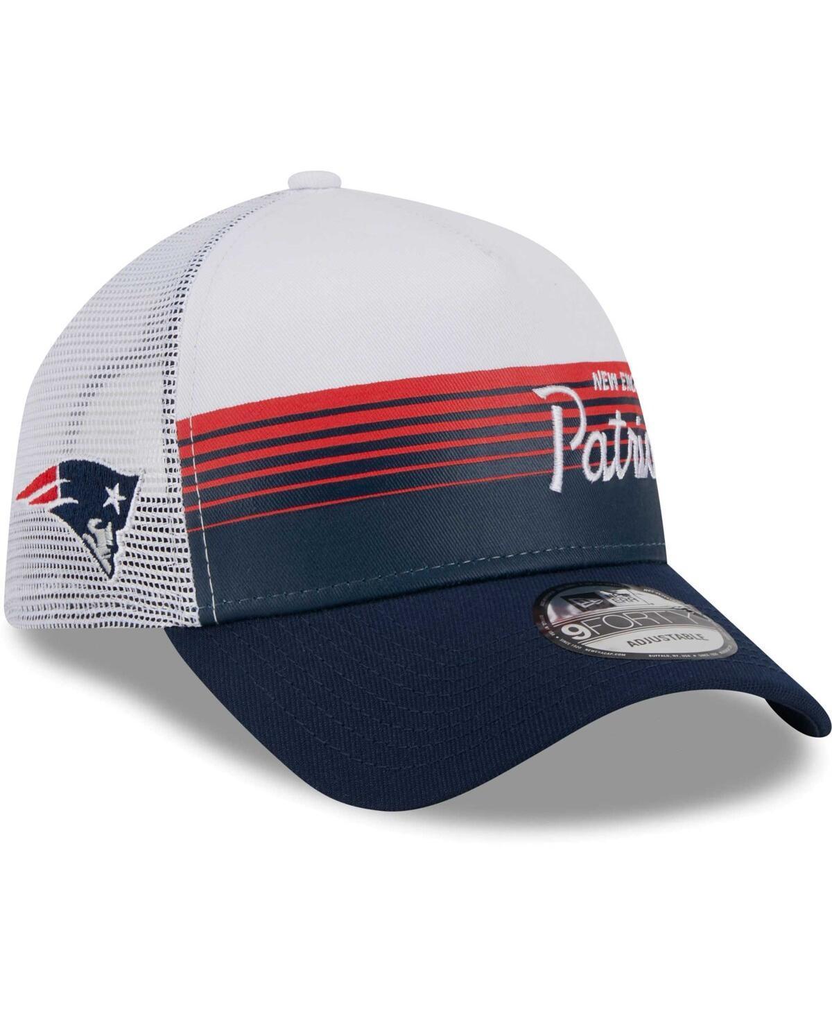 Mens New Era New England Patriots Horizon 9FORTY Snapback Hat, Blue Product Image