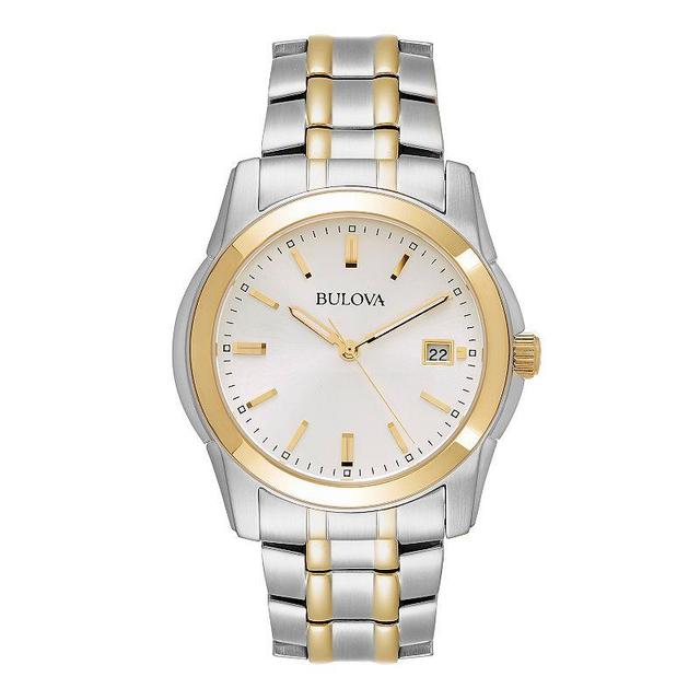 Bulova Mens Classic Two Tone Stainless Steel Watch - 98H18 Silver Gold Product Image