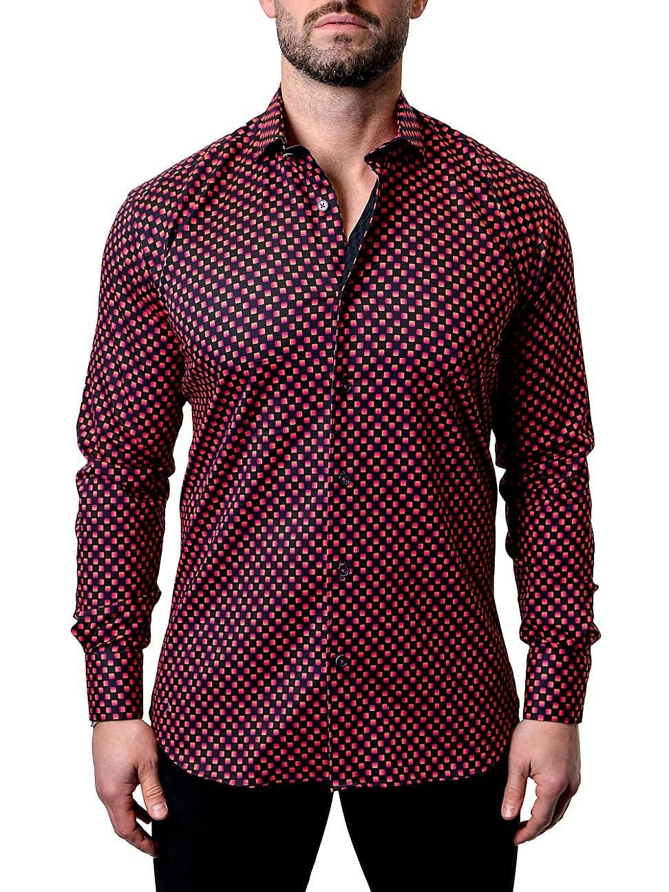 Mens Einstein Diagonal Check Shirt Product Image