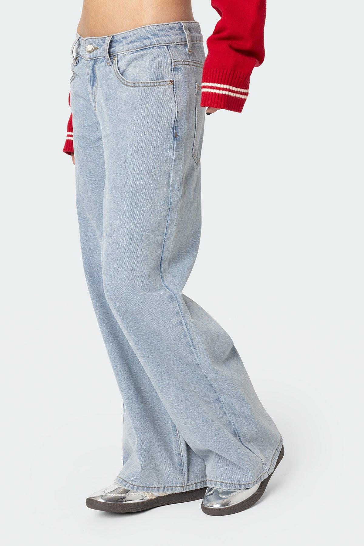 Petite Raelynn Washed Low Rise Jeans Product Image