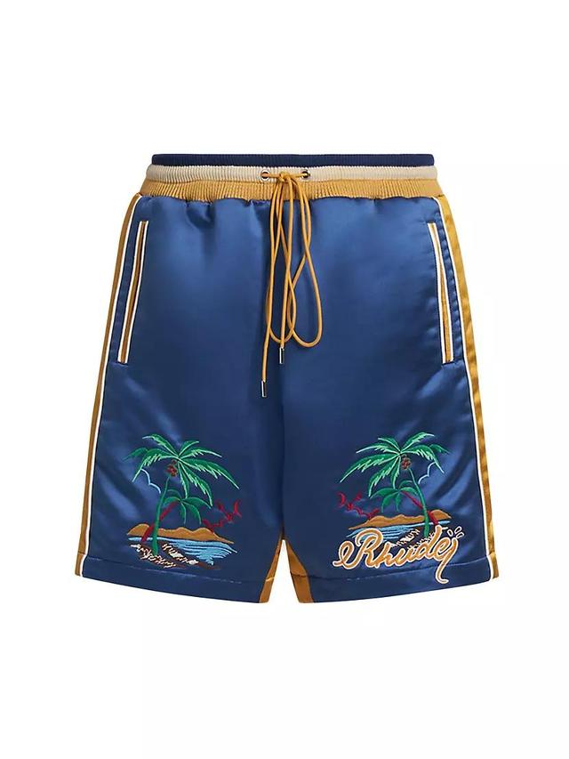 Mens Palm Satin Souvenir Shorts Product Image