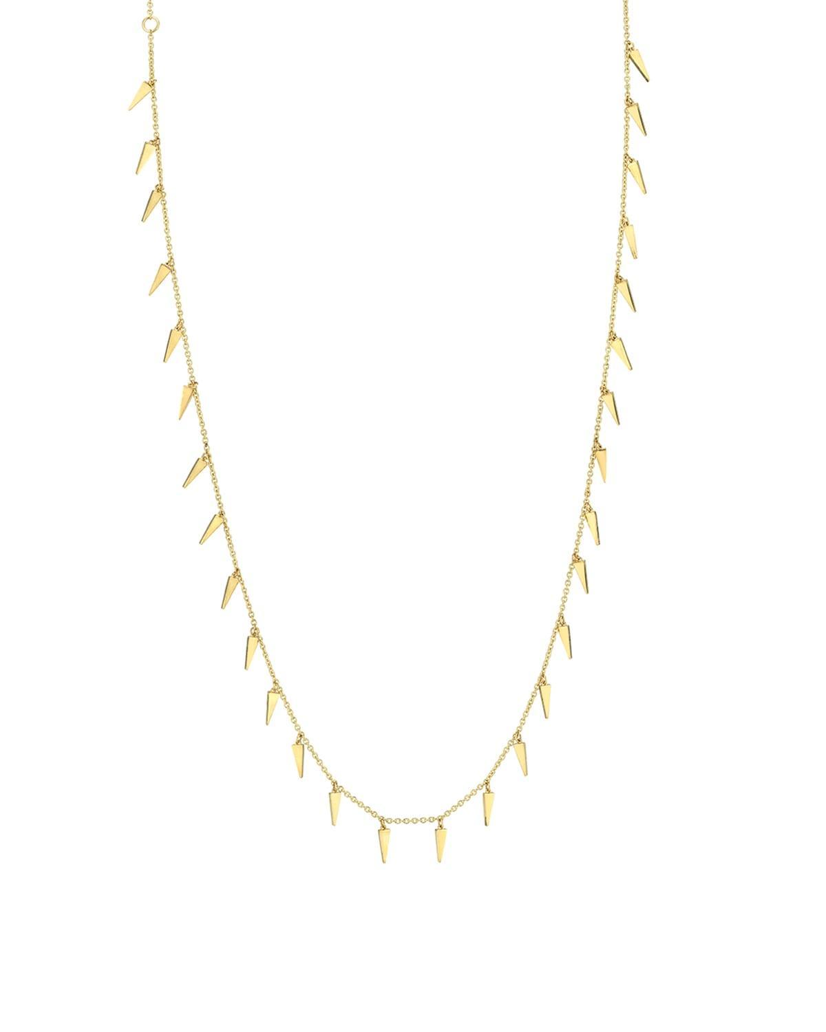 Womens 14K Gold Small Fringe Necklace - Gold - Size Small Product Image