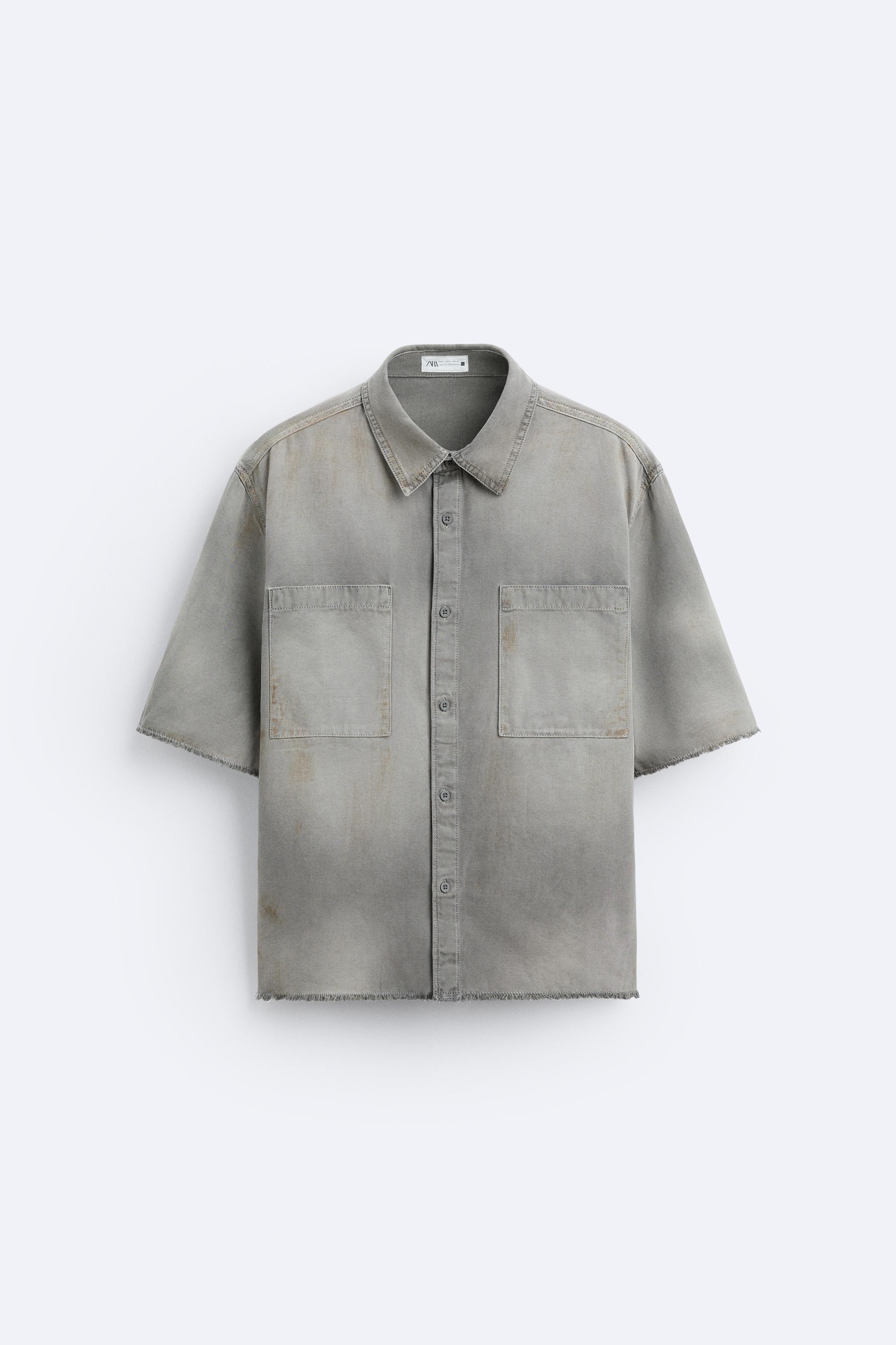 ACID WASH DENIM SHIRT Product Image