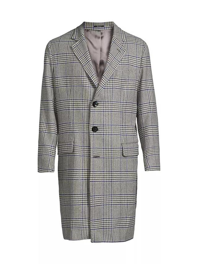 Glen Plaid Wool Overcoat Product Image