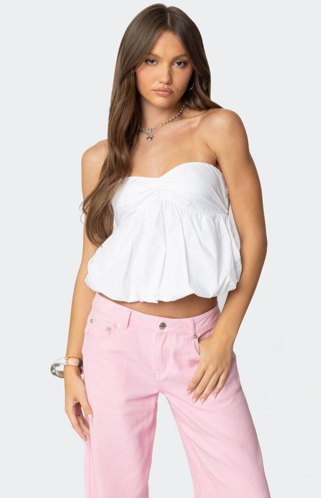 Edikted Women's Serina Strapless Bubble Top Product Image