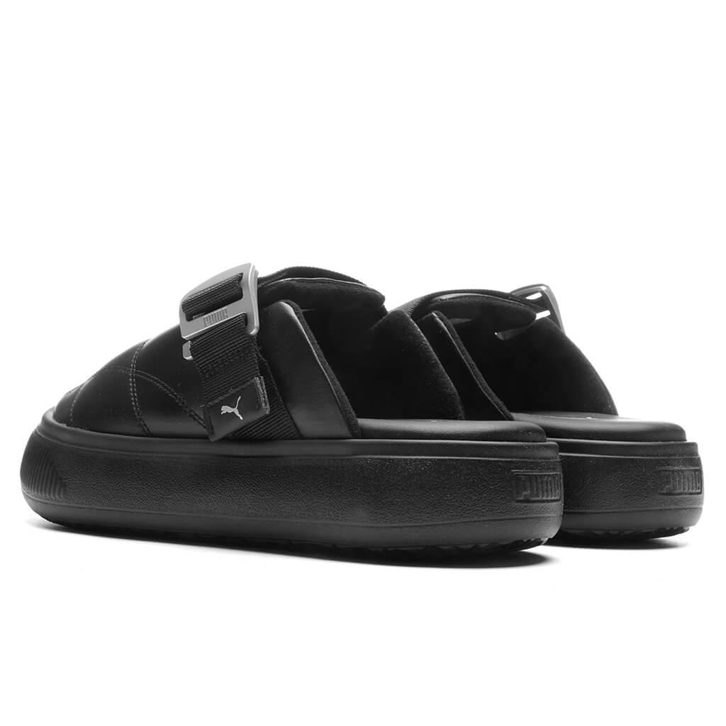 Women's Suede Mayu Mule L - Black/Silver Female Product Image