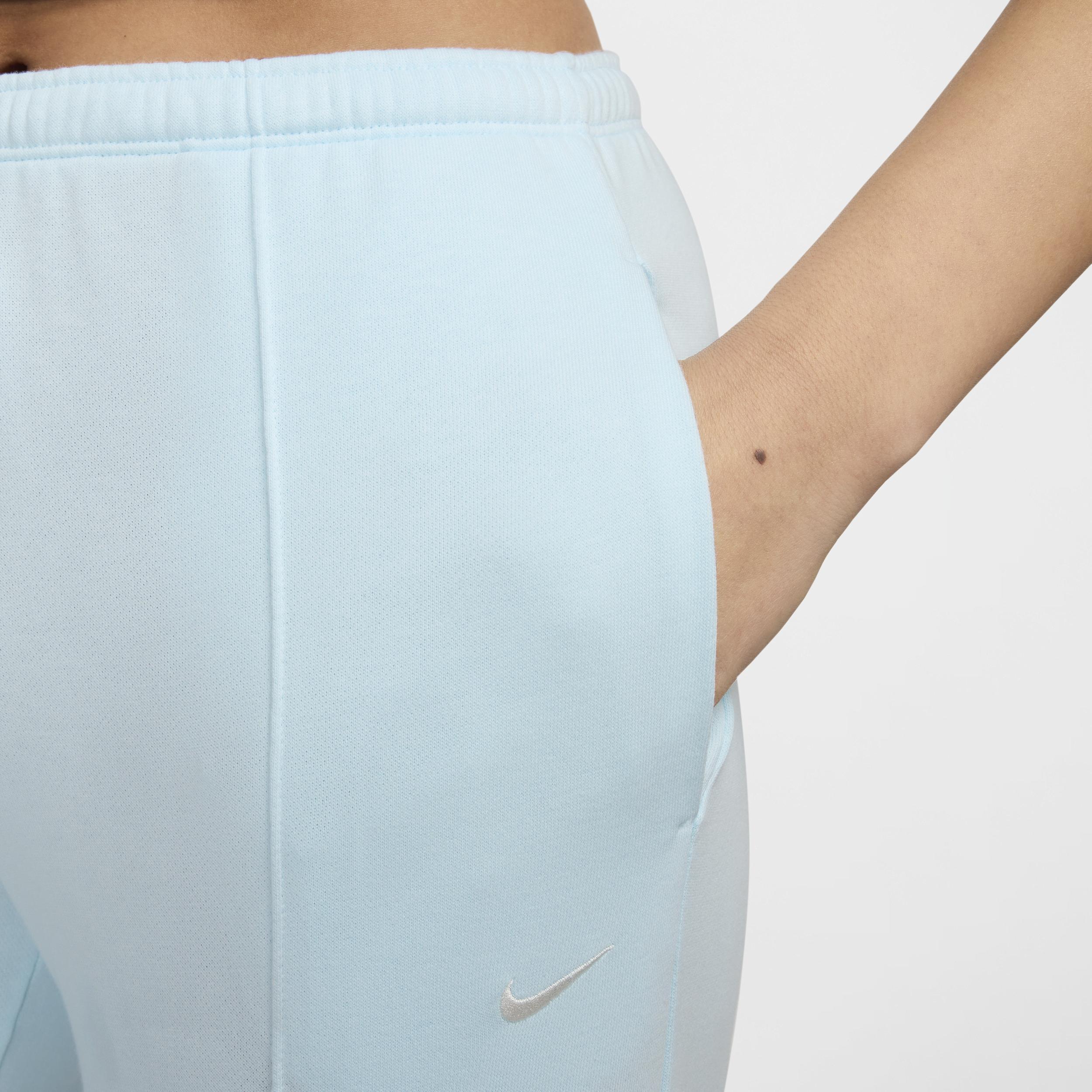 Womens Nike Sportswear Chill Terry Mid-Rise French Terry Open-Hem Sweatpants Product Image