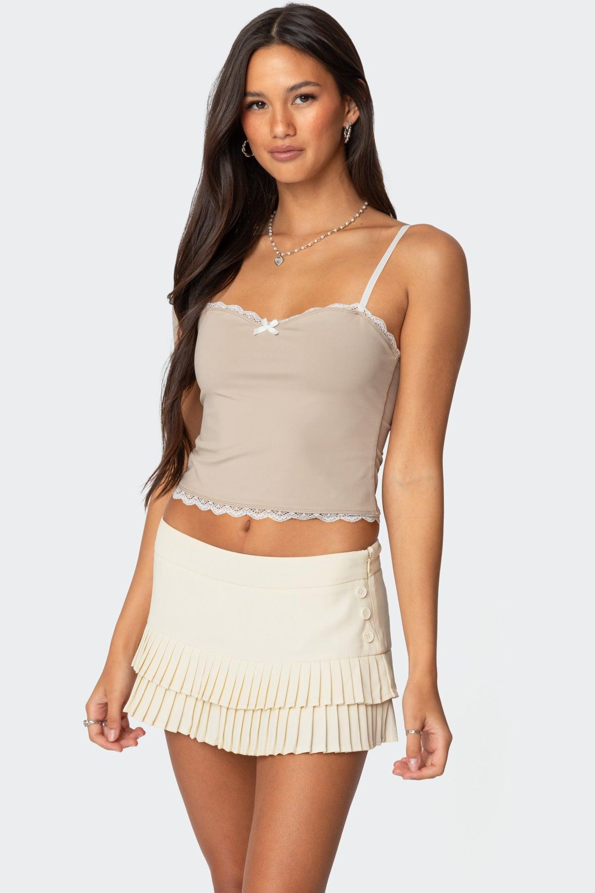 Alara Lace Trim Tank Top Product Image