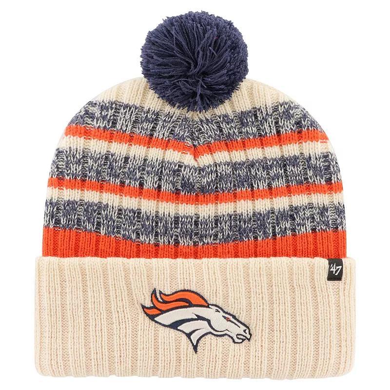 Mens 47 Cream Denver Broncos Tavern Cuffed Knit Hat with Pom Product Image