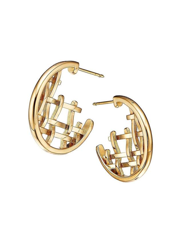 Womens Contemporary Yuna 18K Yellow Gold Hoop Earrings Product Image